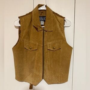 Shebang 100% Leather Western Vest size medium